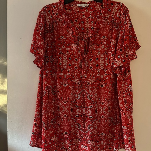 Rose & Olive Scarlet Floral Top - Picture 1 of 8